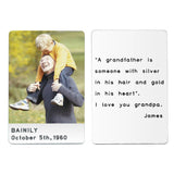 Personalized Metal Wallet Card with Picture Engraved Wallet Card Insert
