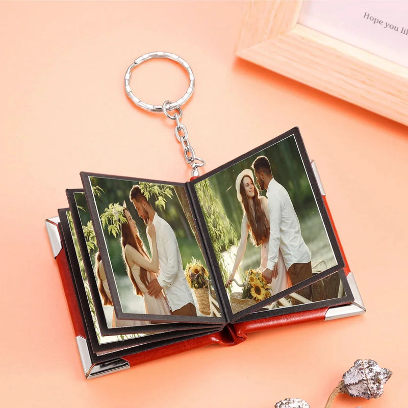 Personalized Mini Photo Album Keychain 10 Photos