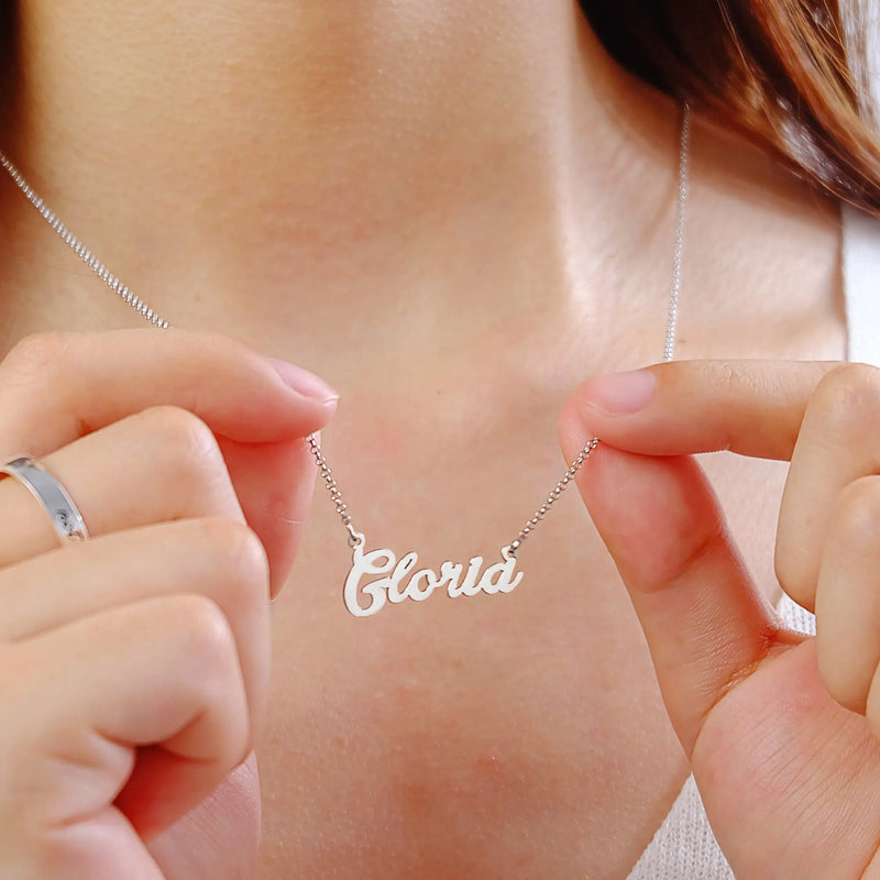 Personalized Minimalist Name Necklace, Gold Name Jewelry