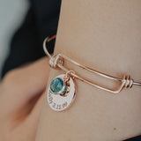 Mom Bracelet Gift from Children Stainless Steel Birthstone Charms Jewelry