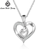 Mom & Baby Heart Necklaces 925 Sterling Silver Engraved Name Mother's Gift