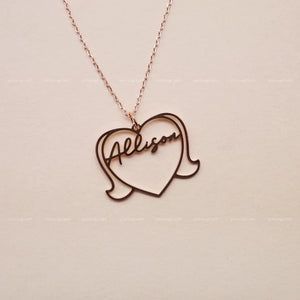 Personalized Mom and Dad Name Necklaces Stainless Steel Chain Necklace