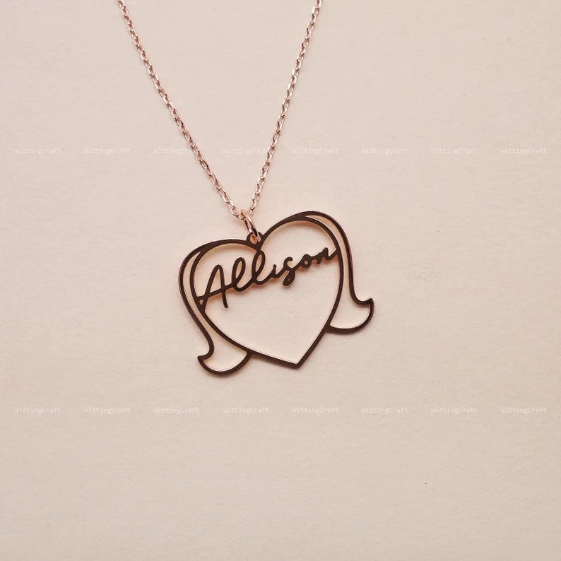 Personalized Mom and Dad Name Necklaces Stainless Steel Chain Necklace