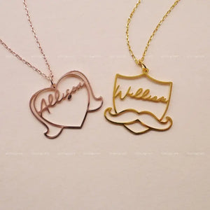 Personalized Mom and Dad Name Necklaces Stainless Steel Chain Necklace