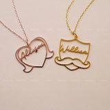 Personalized Mom and Dad Name Necklaces Stainless Steel Chain Necklace