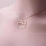 Personalized Mom and Dad Name Necklaces Stainless Steel Chain Necklace