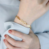 Personalized Mom Love Bracelet With Kids' Names Oval Shape Memorial Jewelry