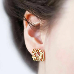 Personalized Monogram Earrings Three Letter Earrings
