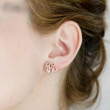 Personalized Monogram Earrings Three Letter Earrings