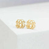Personalized Monogram Earrings Three Letter Earrings