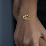 Personalized Monogram Initials Bracelet Stainless Steel Bijoux Femme