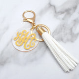 Monogram Initials Keychain Tassel - Bridesmaid Gift