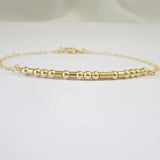Personalized Morse Code Anklet, Secret Message Jewelry