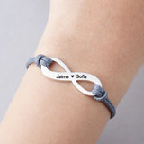 Personalized Mother Bracelet - Mom Jewelry - Infinity Bracelet