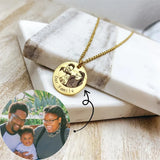 Personalized Mother Necklace With Kids Names Engraved Photo Necklace