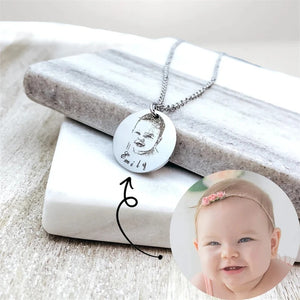 Personalized Mother Necklace With Kids Names Engraved Photo Necklace