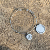 Personalized Mother's Gift Bracelet for Granny Stainless Steel Bangle