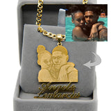 Personalized Mother's Gift Photo Engraved Necklace Pendant