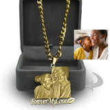 Personalized Mother's Gift Photo Engraved Necklace Pendant