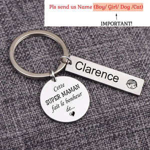Personalized Mother's Gift Keyring Sets - Engrave Cette MAMAN