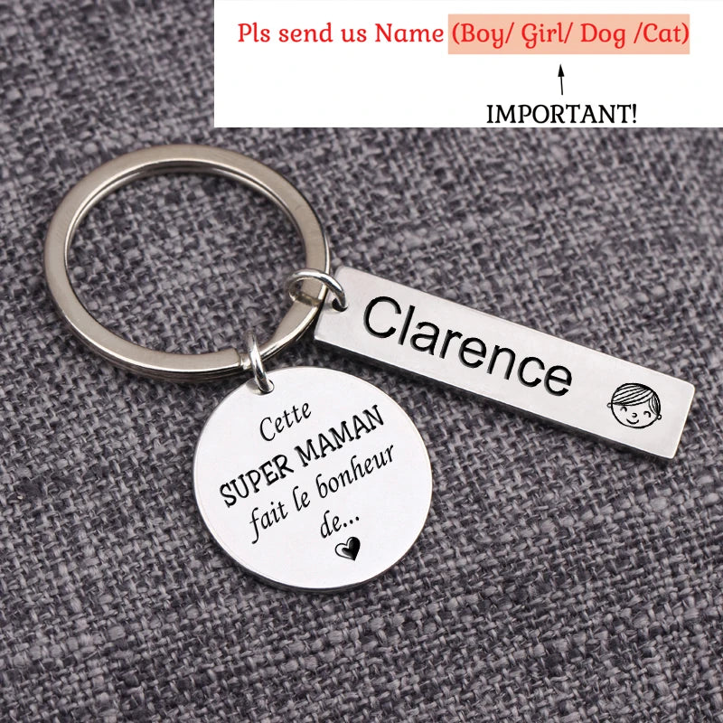 Personalized Mother's Gift Keyring Sets - Engrave Cette MAMAN