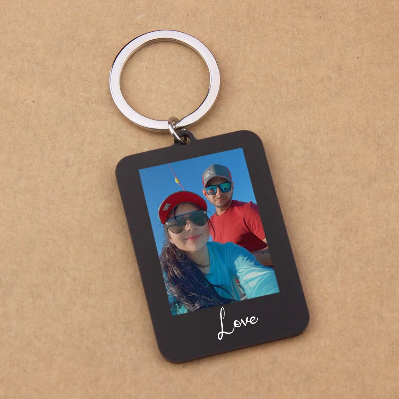 Personalized Colors Keychain Photo Car Keyrings