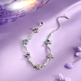 Personalized Multi-Heart Knot Bracelet with Family Name & Birthstones