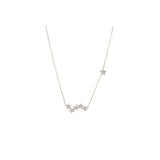 925 Sterling Silver Star Necklace Dainty Short Chain Women Gift NK006