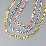 Custom Name Necklace Old English Pendant Men Women Jewelry