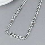 Custom Name Necklace Old English Pendant Men Women Jewelry