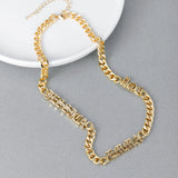 Custom Name Necklace Old English Pendant Men Women Jewelry
