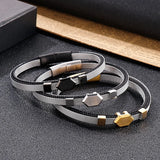 Mesh Chain Cotton Rope Stainless Steel Braided Bracelet