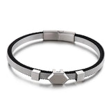 Mesh Chain Cotton Rope Stainless Steel Braided Bracelet