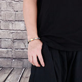Mesh Chain Cotton Rope Stainless Steel Braided Bracelet
