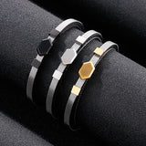 Mesh Chain Cotton Rope Stainless Steel Braided Bracelet