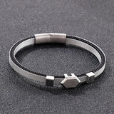 Mesh Chain Cotton Rope Stainless Steel Braided Bracelet