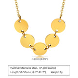 Custom Coin Initial Necklace for Women, Engraved Letter Nameplate Gift