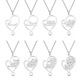Personalized Family Name Necklace for Mom Sister - Custom Nameplates Pendant