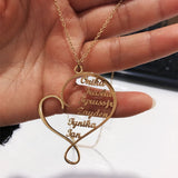 Personalized Family Name Necklace for Mom Sister - Custom Nameplates Pendant