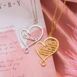 Personalized Family Name Necklace for Mom Sister - Custom Nameplates Pendant