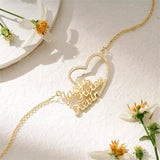 Personalized Heart Crystal Pendant Necklace