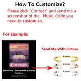 Personalized Music Scan Code Engraved Bangle Bracelet