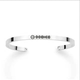 Personalized Music Scan Code Engraved Bangle Bracelet