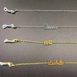 Custom Name Eyeglasses Chains Lanyard with Pearls and Crystals
