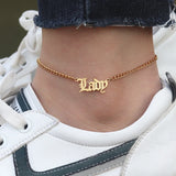 Personalized Name Anklets Silver Leg Chain Foot Jewelry Beach Gift Women