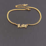 Personalized Name Anklets Silver Leg Chain Foot Jewelry Beach Gift Women