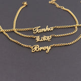 Personalized Name Anklets Silver Leg Chain Foot Jewelry Beach Gift Women