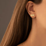 Personalized Name Bar Earring-Custom Stud Earrings