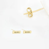 Personalized Name Bar Earring-Custom Stud Earrings