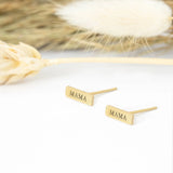 Personalized Name Bar Earring-Custom Stud Earrings